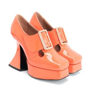 John Fluevog Orange Munster Platforms